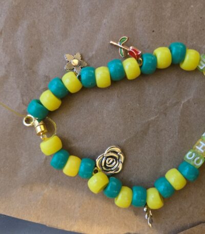 Personalized Beaded Bracelet with The Name Christine