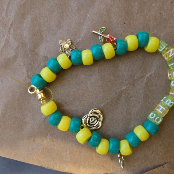 Personalized Beaded Bracelet with The Name Christine